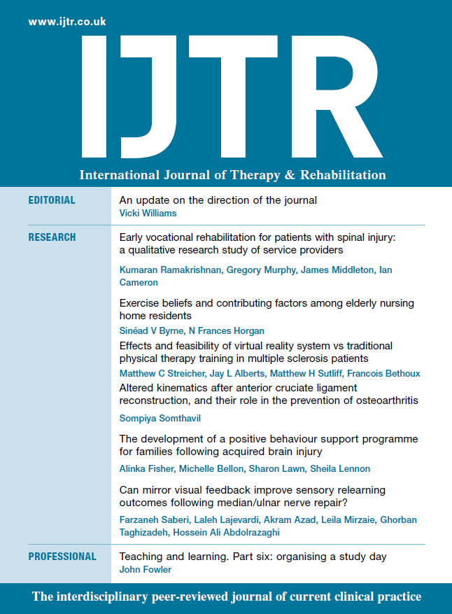 International Journal of Therapy & Rehabilitation